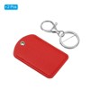 Unique Bargains PU Leather Keychain Fobs with Key Rings for DIY Crafts 2 Pcs - 3 of 4