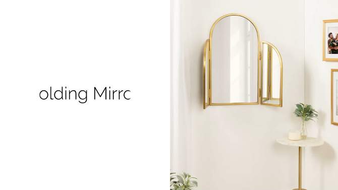 28&#34;x28&#34; Amoli Tripod Arch Mirror Gold - Kate &#38; Laurel All Things Decor, 2 of 11, play video