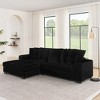 KWPZQEB Modular Sectional Sofa Couches, L-Shape Couch 3 Seat Sofa with 8 Pillows & Ottoman, Corduroy Tufted Upholstered Sofa for Living Room - 4 of 4