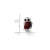 Black Bow Jewelry Sterling Silver, CZ and Enamel Wise Owl Bead Charm - 4 of 4