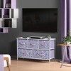 Sorbus 5 Drawers Dresser- Storage Unit with Steel Frame, Wood Top, Fabric Bins - for Bedroom, Closet, Office and more - 2 of 4