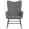 vidaXL Rocking Chair Dark Gray Fabric - 2 of 4
