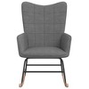 vidaXL Rocking Chair Dark Gray Fabric - image 2 of 4