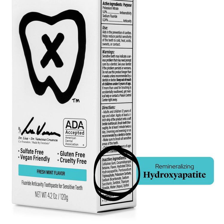 Made By Dentists Enamel Rebuilding Toothpaste - Fluoride Anticavity Toothpaste - Fresh Mint Flavor - 4.2 oz, 4 of 5