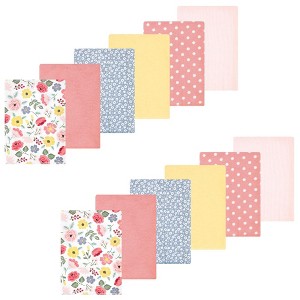 Luvable Friends Hudson Baby Flannel Burp Cloths 12pk Set - 1 of 2