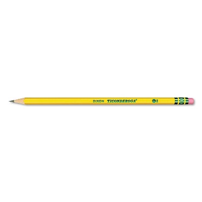 Ticonderoga Tri-Write Woodcase Pencils, Yellow - 12 pack