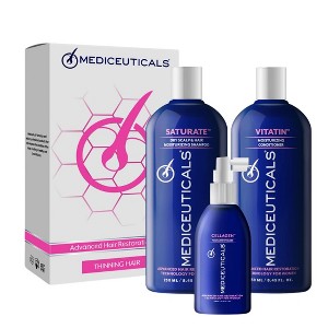 Mediceuticals Womens Hair Loss Kit (normal scalp & hair therapy) | Saturate (8.45 oz) | Vitatin (8.45 oz) | Cellagen (4.23 oz) - THINNING HAIR - 1 of 3
