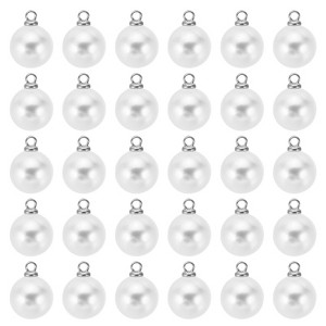 Unique Bargains Plastic Bulk Elegant DIY Crafts Jewelry Making Pearl Pendant 100 Pcs - 1 of 4