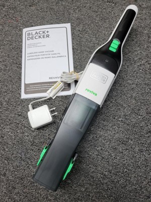 BLACK+DECKER 8-Volt Bagless Cordless Washable Filter Multisurface in White Handheld  Vacuum REVHV8J40 - The Home Depot