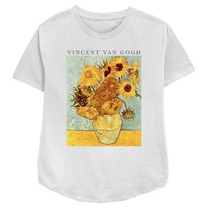 Women's Lost Gods Van Gogh Sunflowers Painting T-Shirt - 1 of 3