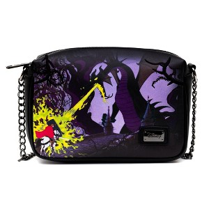 Disney Bag, Crossbody, Rectangle, Sleeping Beauty Prince and Dragon Scene with Aurora Pose, Vegan Leather - 1 of 4