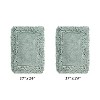Shaggy Border Collection 2-Piece Bath Rug Set 100% Cotton Tufted Weave Ruffle Border Pattern Bathroom Rug for Machine Washable Bathmat - 2 of 4