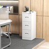 ACEPANO 40.39 in. H Narrow Metal Decorative Storage Cabinets with 3 Drawer For Home & Office-White - 2 of 4