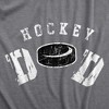 Mens Hockey Dad T Shirt Funny Cool Ice Hockey Fathers Day Gift Puck Graphic Tee For Guys - Crazy Dog Men's T Shirt - 2 of 4