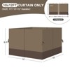 Aoodor Gazebo Curtain 10' x 12' Replacement Universal 4 Panel Sidewalls (Only Curtain) - 3 of 4