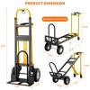 3 in 1 Convertible Hand Truck Dolly, 770 LBS Capacity Aluminum Folding Trolley with Wheels & Elastic Straps, Utility Dolly Cart for Warehouse - 2 of 4