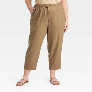 Women's High-Rise Straight Leg Pull-On Pants - Universal Thread™ - 1 of 3