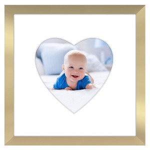 Americanflat 12" x 12" Picture Frame with Mat - Round & Heart Designs - Stylish Decor for Living Rooms, Dorms, Offices & More - 1 of 4