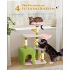 2-Door Large Cat Condo Cave Bed for Big Adult Cats, 41.2'' Cute Cat Tower with Scratching Posts - 2 of 4