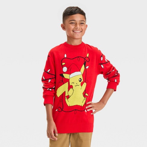 Boys Pokemon Holiday Sweater Red Target