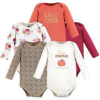 Hudson Baby Infant Girl Cotton Long-Sleeve Bodysuits, Fall, 18-24 Months 