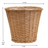 Household Essentials Willow Wicker Waste Basket Medium Natural - 3 of 4