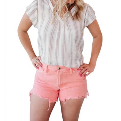 Women's Striped Button Back Top - Blu Pepper
