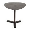 CAVINAS Round Side Table, Modern Coffee Table 19.9" Nightstand with Metal Frame and Wooden Tabletop for Bederoom and Living Room - 4 of 4