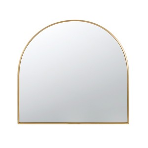 FONTOI Arched Decorative Wall Mirror Iron Gold Frame Modern Accent for Bathroom Bedroom Dressing Room Hallway or Living Room, Gold, 33"*1"*31" - 1 of 4