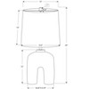 Monarch Specialties Lighting 25inchH Table Lamp Cream Resin Beige Shade Modern - 3 of 4