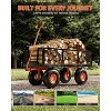 Steel Garden Cart with 10" Wheels, Heavy Duty Utility Wagon Cart with Removable Sides & 180° Rotating Handle for Garden, Lawn, Farm - 2 of 4