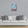 Big Dot of Happiness Boy 16th Birthday - Hanging Porch Sweet Sixteen Birthday Party Outdoor Decorations - Front Door Decor - 1 Piece Sign - 3 of 4