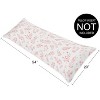 Sweet Jojo Designs Girl Body Pillow Cover (Pillow Not Included) 54in.x20in. Botanical Pink and White - 4 of 4
