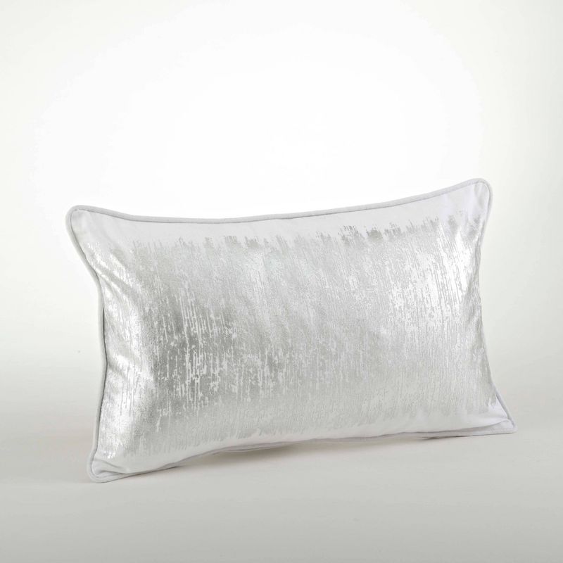 Oversize Down Filled Metallic Banded Design Throw Pillow - Saro Lifestyle	, 1 of 5