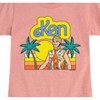 Girls' - Barbie - Cali Sunset Ken- Girls Fitted Short Sleeve Graphic T-Shirt Fitted Short Sleeve Graphic T-Shirt - 2 of 4