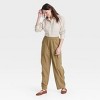 Women's Mid-Rise Relaxed Fit Pull-On Cargo Pants - Universal Thread™ Moss Green - image 3 of 3