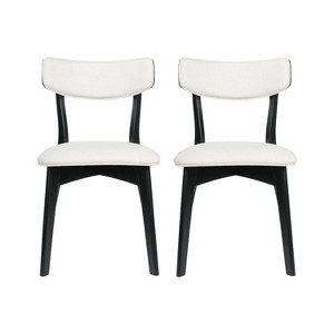 GDFStudio Crystal Mid Century Modern Fabric Upholstered Dining Chairs (Set of 2) - 1 of 4