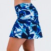 Calypsa Women's Plus Size Chlorine Resistant Short A-line Swim Skort - 3 of 3