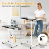 SEVOBAL Folding Tables Mobile Standing Desk Height Adjustable Rolling Laptop Table Tiltable Portable Cart for Home Office, Black, 67"*45"*11" - 3 of 4