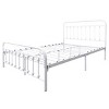 TOAOTBNBO Modern Queen Size Bed with Footboard, Meta Queen Platform Beds with Headboard, Elegant Beds Frames with Slatted Support - 2 of 4
