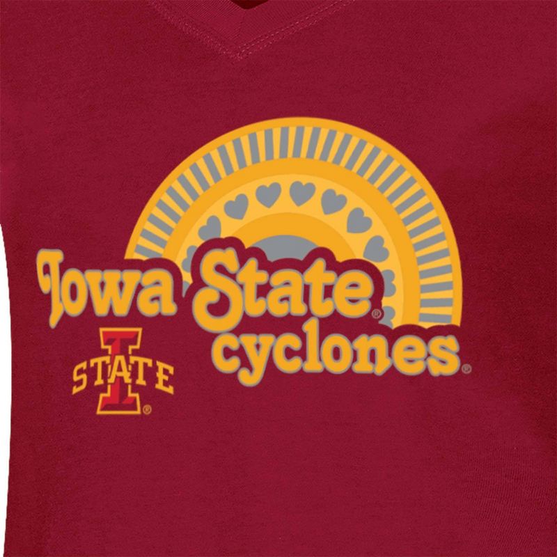 NCAA Iowa State Cyclones Girls&#39; V-Neck T-Shirt, 3 of 4