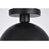 Elegant Lighting Eclipse 1 Light Black Flush Mount With Frosted White Glass - 4 of 4