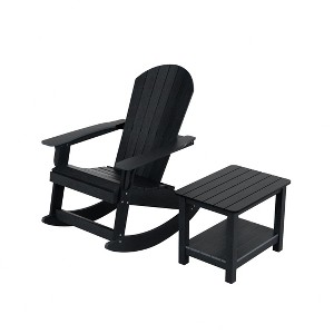 WestinTrends 2-Piece Outdoor Patio Adirondack Rocking Chair with Side Table Set - 1 of 4
