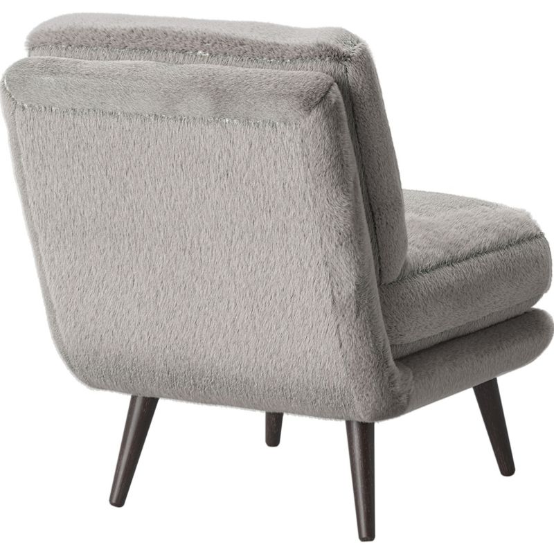 Harper Faux Fur Slipper Chair Fully Assembled Gray - Threshold&#8482;, 5 of 6