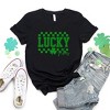 Simply Sage Market Women's Lucky Vibes Checkered Short Sleeve Graphic Tee - 3 of 4