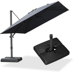 PURPLE LEAF Cantilever Telescopic Umbrella for Swimming Pool, Patio, Porch, Garden - 1 of 4