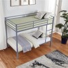 Kumasinova Bunk Bed,Low Profile Bunk Bed Frame with Ladder,High Guardrail,Twin Size Bed Frame for Kids Teens,Metal Slats Support - 2 of 4