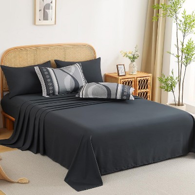 Der Rose BALHAM TRADE- 8 Pieces Grey Comforter Set Queen Size Bed in a Bag Boho Soft Microfiber Bedding Green Queen 90"×90" — фото 7