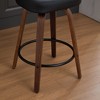 CAVINAS Rattan Bar Stools, Swivel Counter Stools, Comfy Bar Chairs with Cane Back and Upholstered Seat for Kitchen Island - 4 of 4