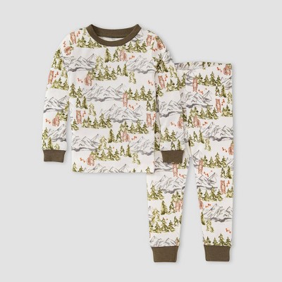 Burt's Bees Baby® Toddler Boys' Bear Mountains Organic Cotton Pajama Set
